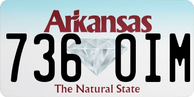 AR license plate 736OIM