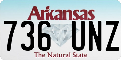 AR license plate 736UNZ