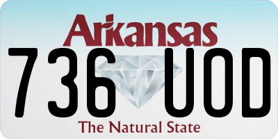 AR license plate 736UOD