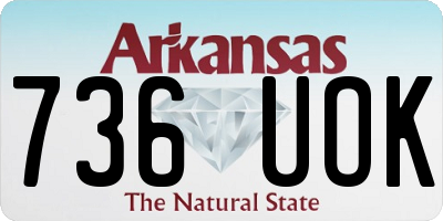 AR license plate 736UOK