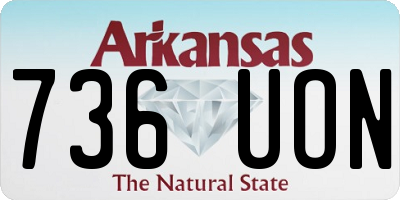 AR license plate 736UON