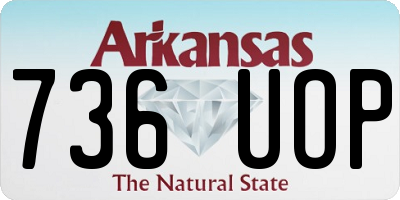 AR license plate 736UOP
