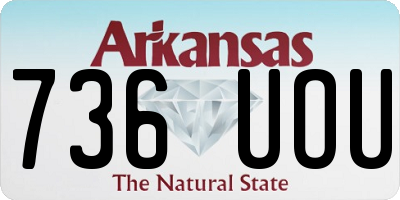 AR license plate 736UOU