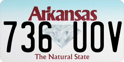 AR license plate 736UOV