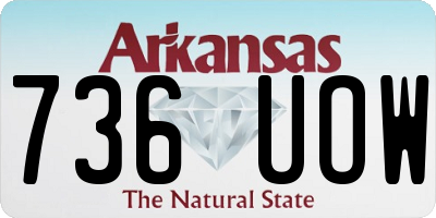 AR license plate 736UOW