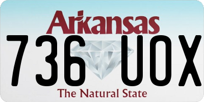 AR license plate 736UOX