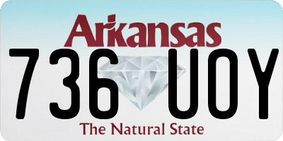 AR license plate 736UOY
