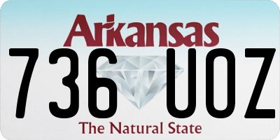 AR license plate 736UOZ