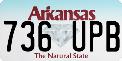AR license plate 736UPB