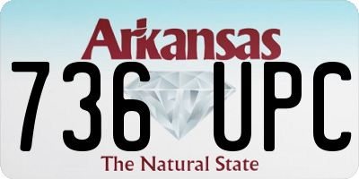 AR license plate 736UPC