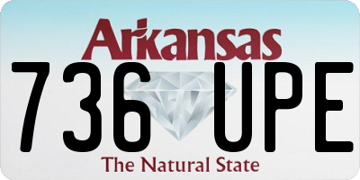 AR license plate 736UPE