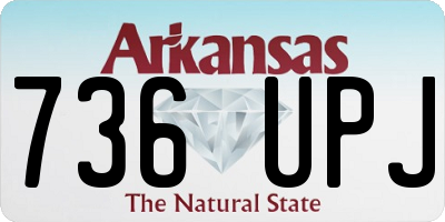 AR license plate 736UPJ