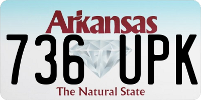 AR license plate 736UPK