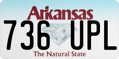 AR license plate 736UPL