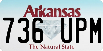 AR license plate 736UPM