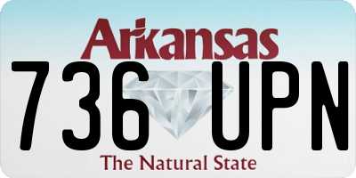 AR license plate 736UPN