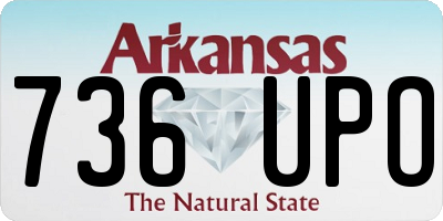 AR license plate 736UPO