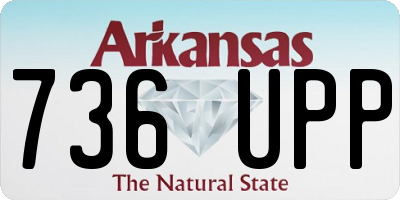 AR license plate 736UPP