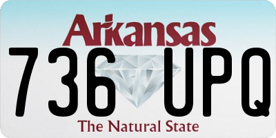 AR license plate 736UPQ