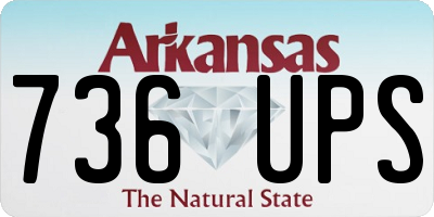 AR license plate 736UPS