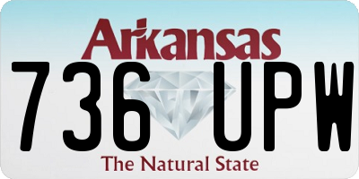 AR license plate 736UPW
