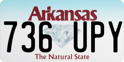 AR license plate 736UPY