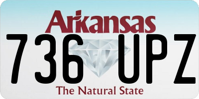 AR license plate 736UPZ
