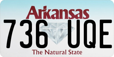 AR license plate 736UQE