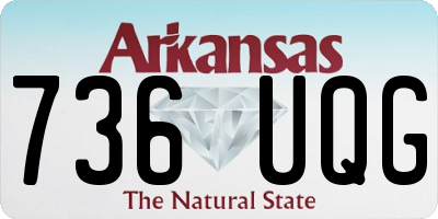 AR license plate 736UQG