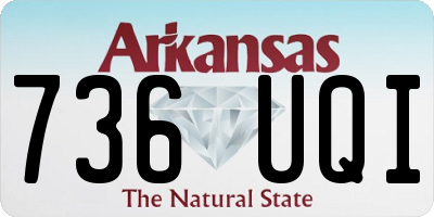 AR license plate 736UQI