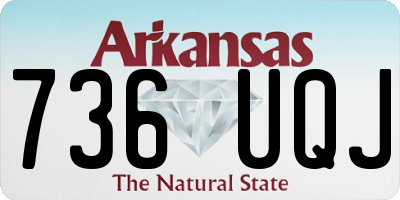 AR license plate 736UQJ