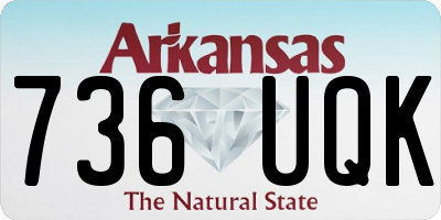 AR license plate 736UQK