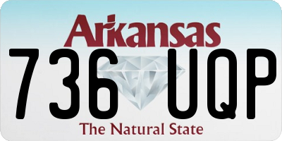 AR license plate 736UQP