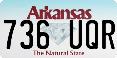 AR license plate 736UQR