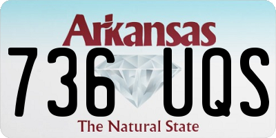 AR license plate 736UQS