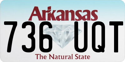 AR license plate 736UQT