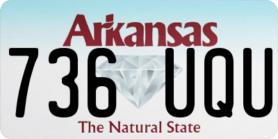 AR license plate 736UQU