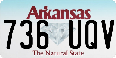 AR license plate 736UQV