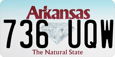 AR license plate 736UQW