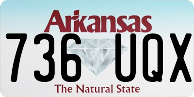 AR license plate 736UQX