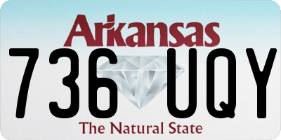AR license plate 736UQY