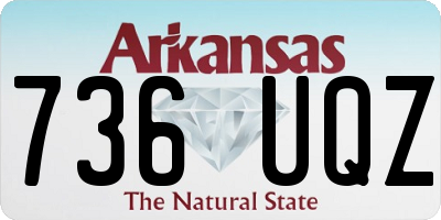AR license plate 736UQZ