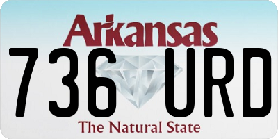 AR license plate 736URD
