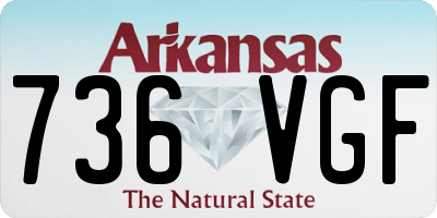 AR license plate 736VGF