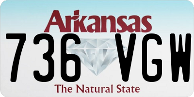 AR license plate 736VGW