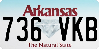 AR license plate 736VKB