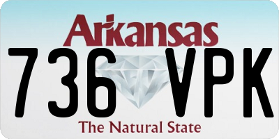 AR license plate 736VPK