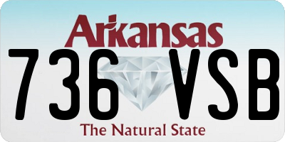 AR license plate 736VSB