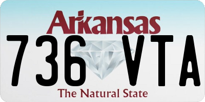 AR license plate 736VTA