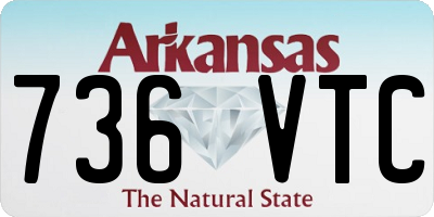 AR license plate 736VTC